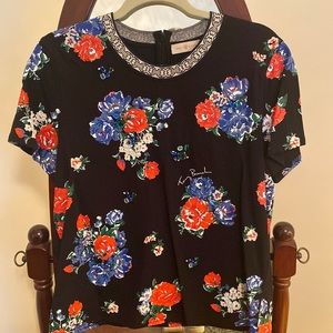 Tory Burch Floral Embellished T-Shirt blouse